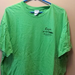 Men's Baja  lime green ss t shirt